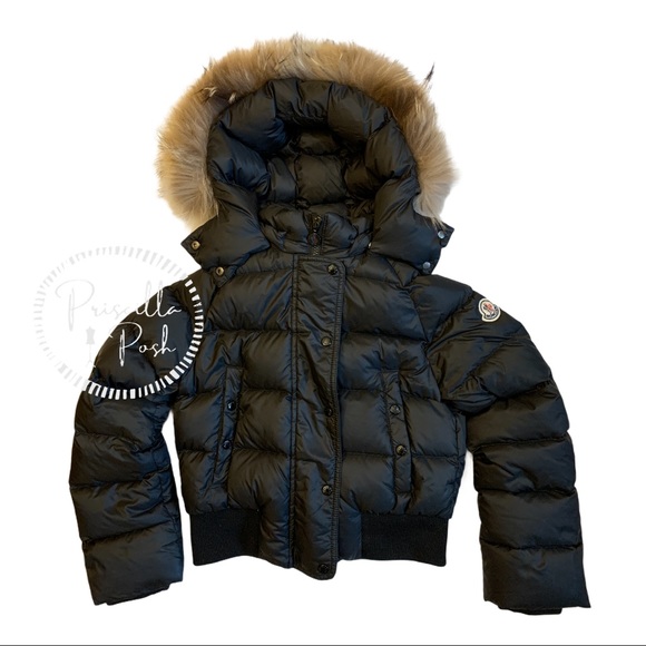 Moncler Other - Moncler Kids Unisex Black Down Puffer Fur Trim